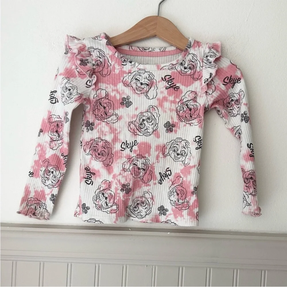 Nickelodeon Paw Patrol Skye Pink and White Long Sleeve Outfit Set Size 2T